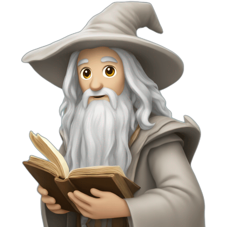 gandalf holding an enchanted book emoji