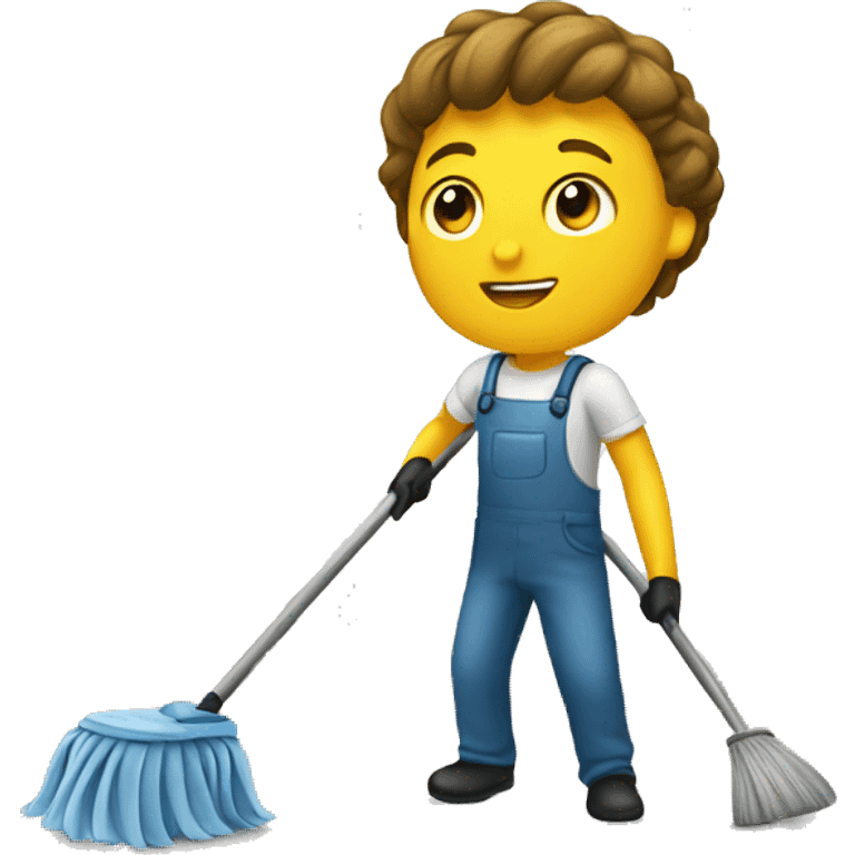 Cleaning a room  emoji