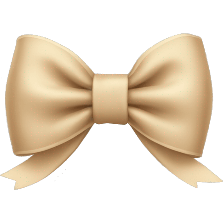 A beige bow  emoji