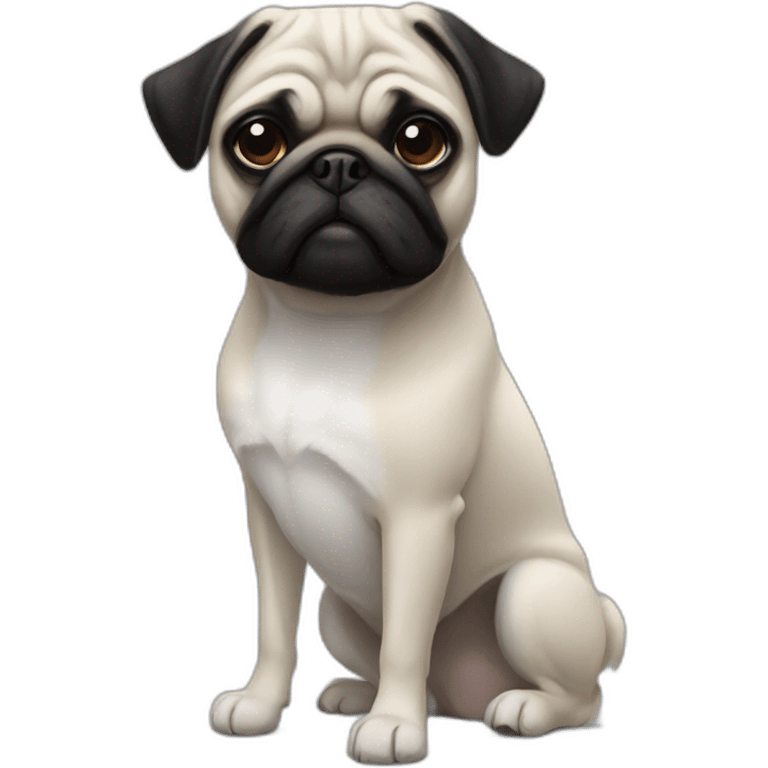 A black and white shitzu & a Pug emoji