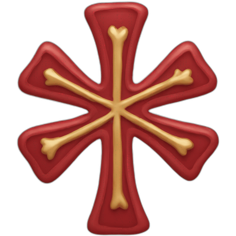 Patteé cross, red color emoji