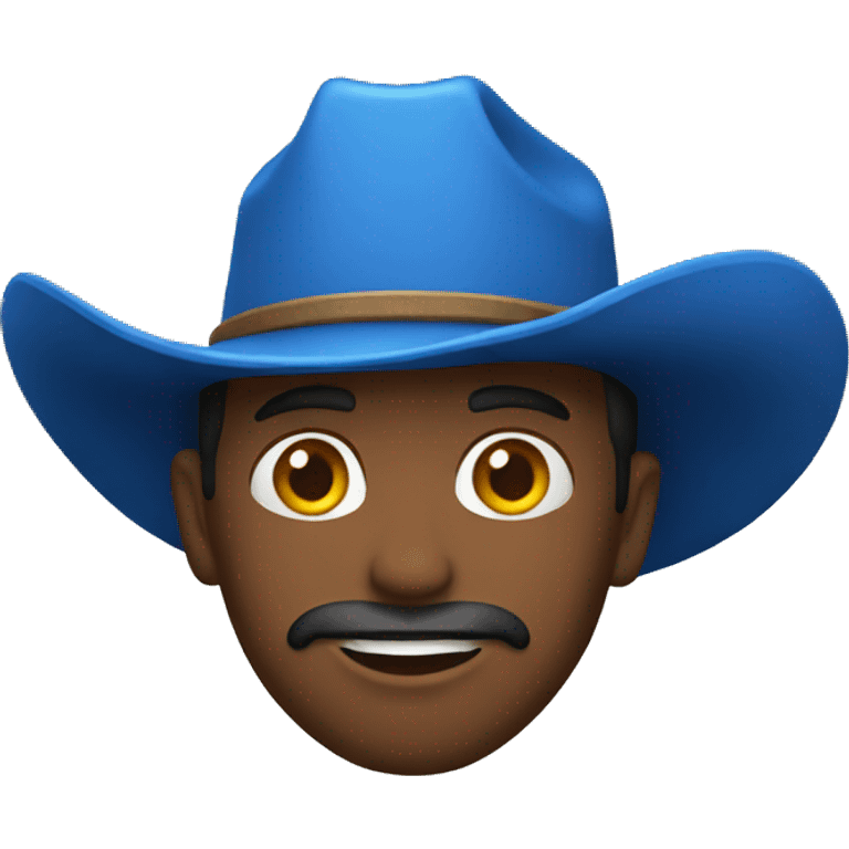 Blue cowboy emoji