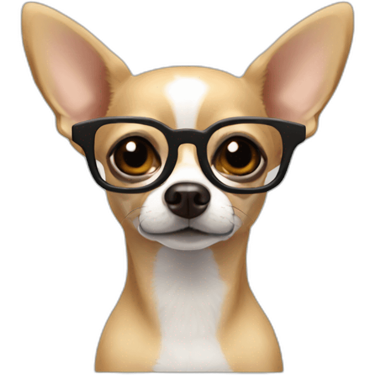 chihuahua cithare glasses emoji