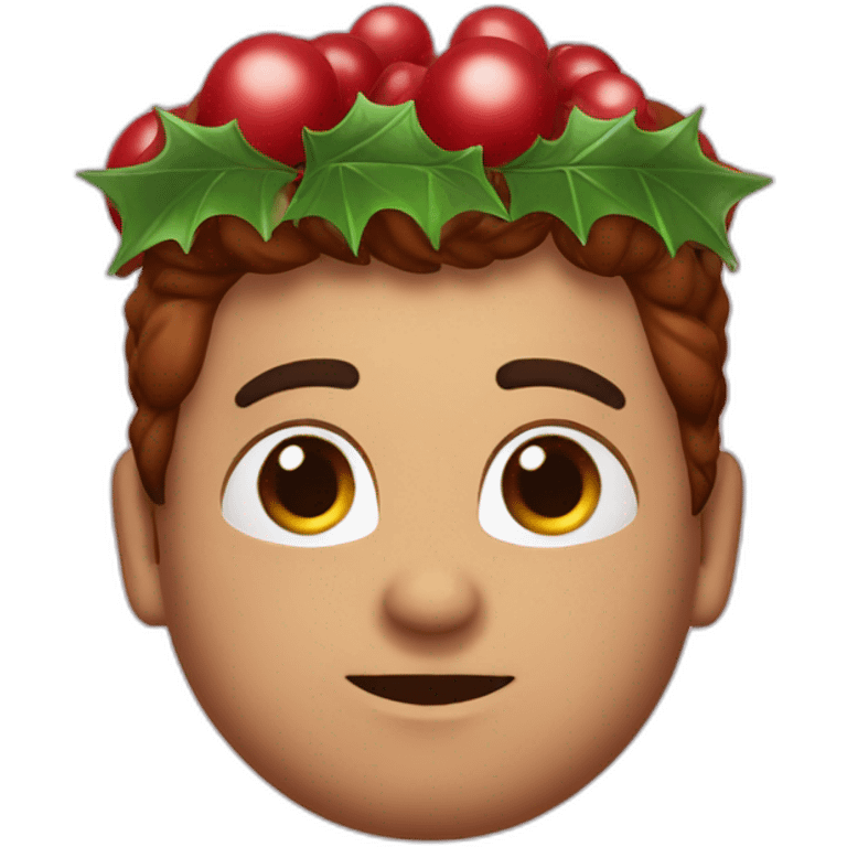 Fat spiderman with a festive holly crown emoji