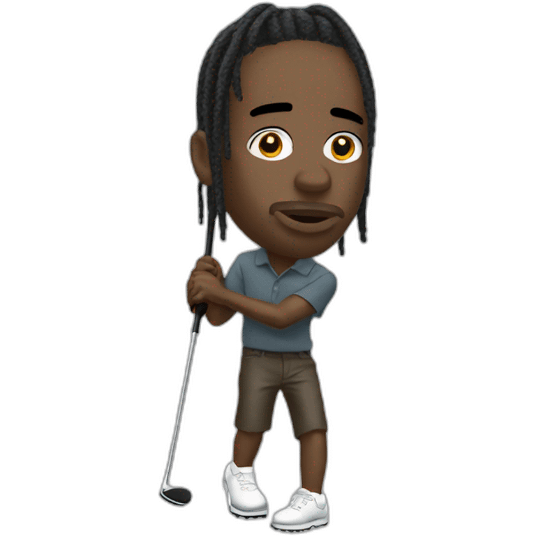 Travis Scott is playing golf emoji