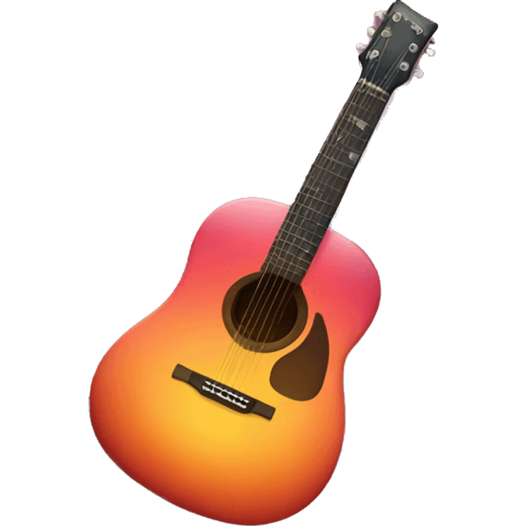 Sunset with guitar emoji