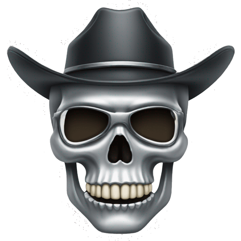 chrome-skull-cowboying emoji