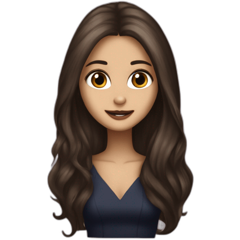 Elena Gilbert un vampire diares with long hair by Nina dobrev emoji