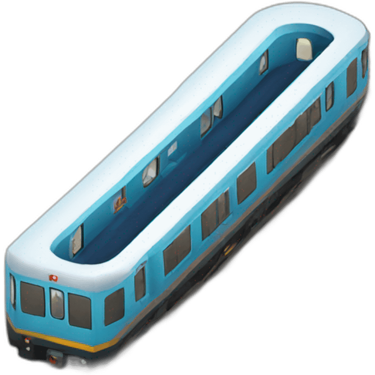 isometric tube train emoji