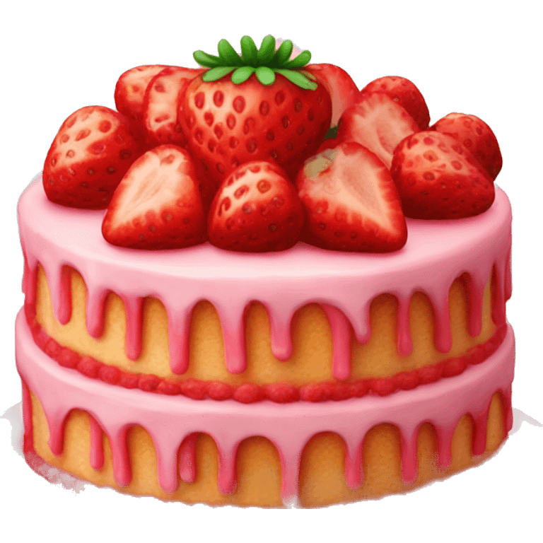 Strawberry cake emoji