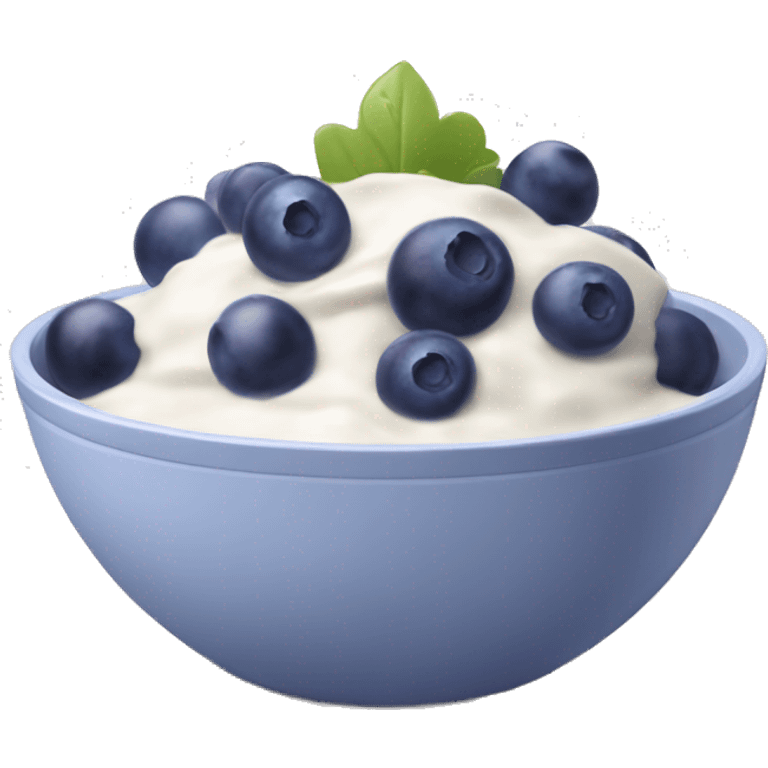 yoghurt bowl with grapes and blueberries emoji