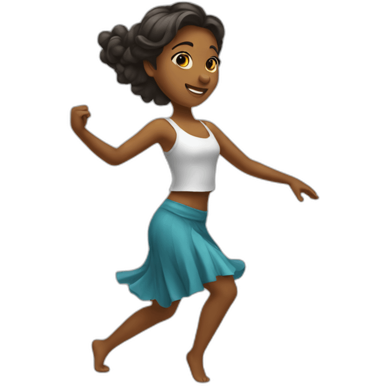 Young dancing lady emoji