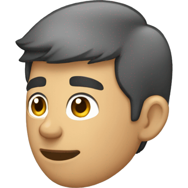 Hombre de perfil viendo a la derecha emoji