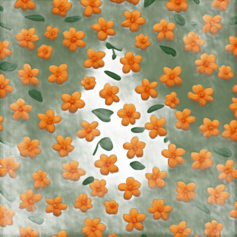 Orange flower emoji