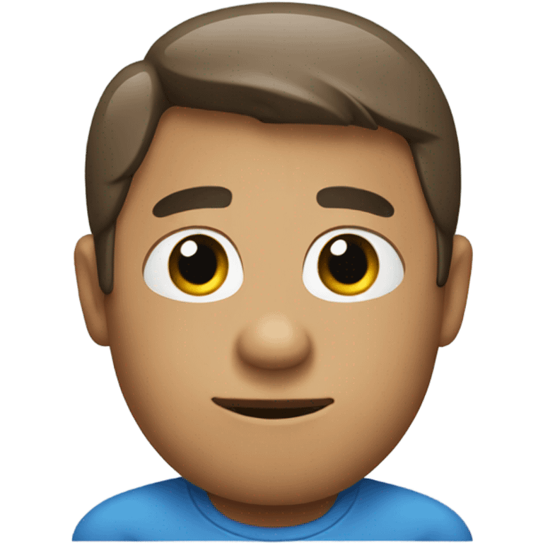 Emoji with blue shirt  emoji