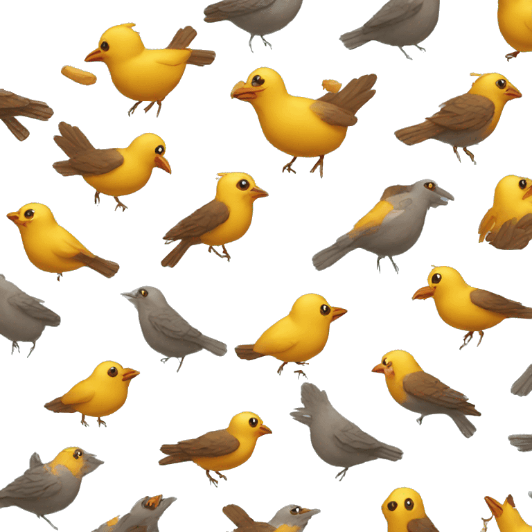 Hungry birds emoji