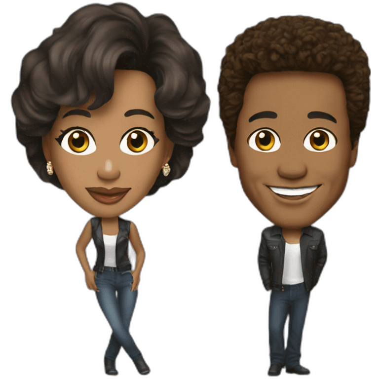 Whitney Houston avec Michel Jackson emoji