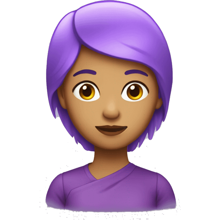 Chica con pelo violeta  emoji