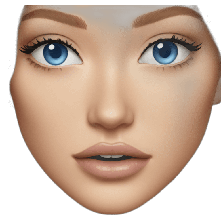 gigi hadid, blue eyes emoji