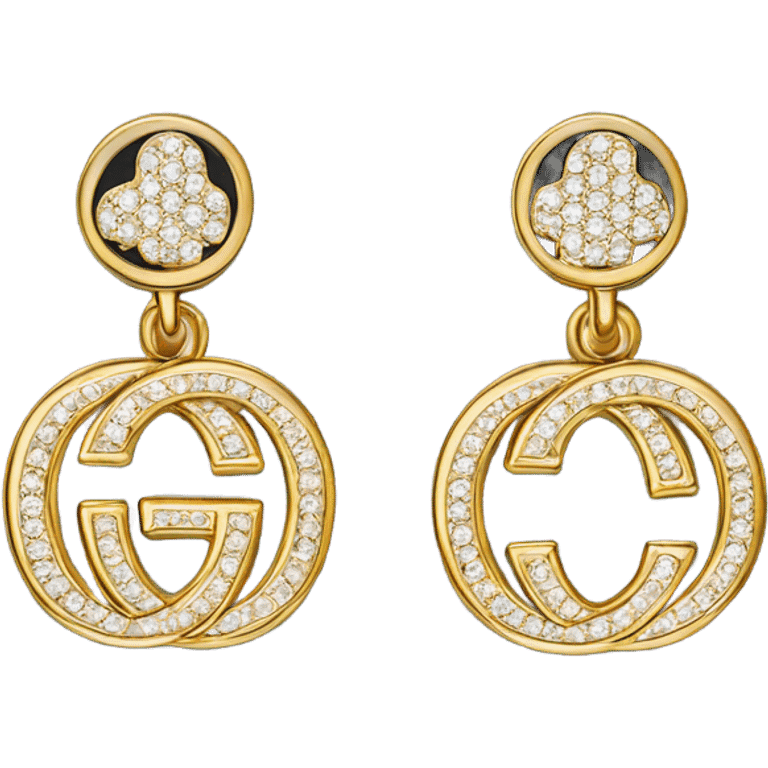 Gucci earrings emoji