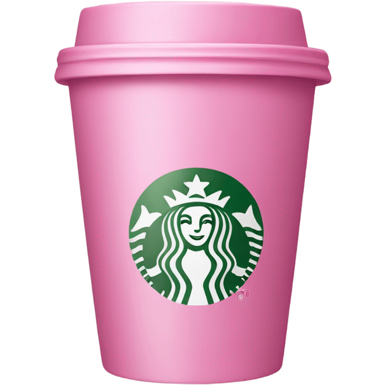 Pink Starbucks cup emoji