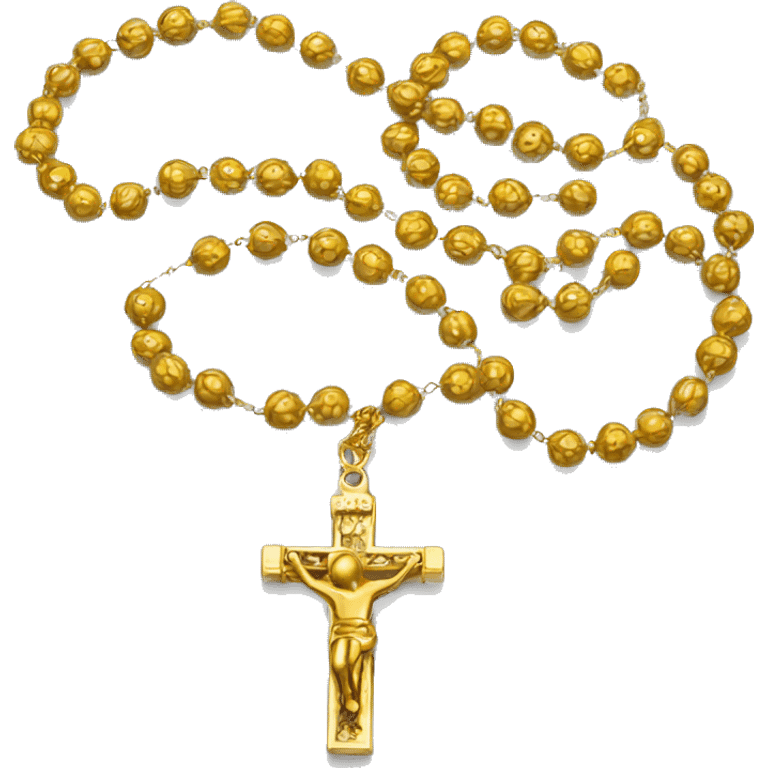 Gold Catholic Prayer Beads emoji