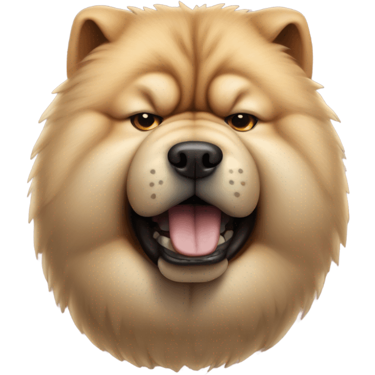 chow chow angry with exclamation emoji