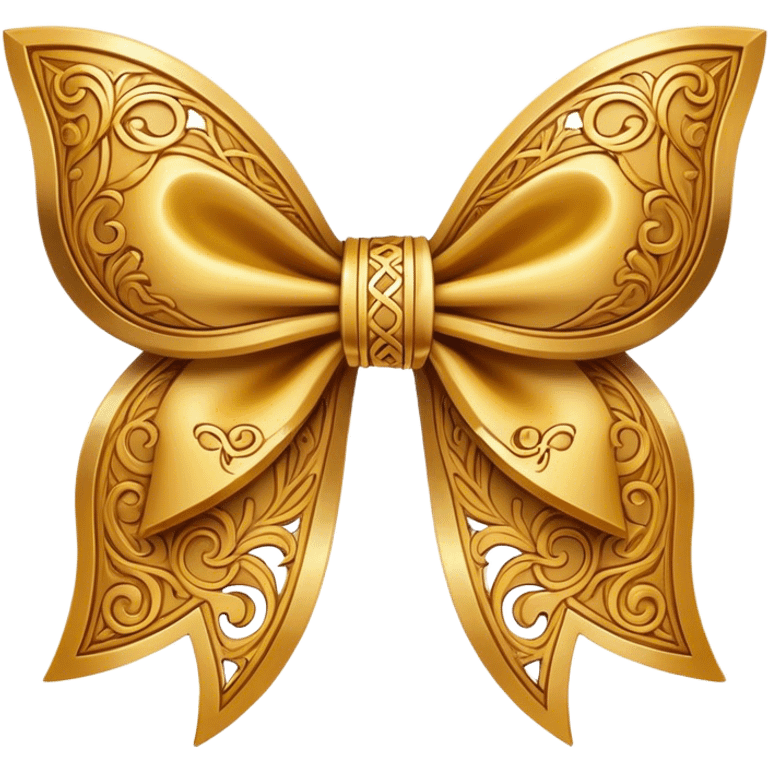 Golden bow emoji