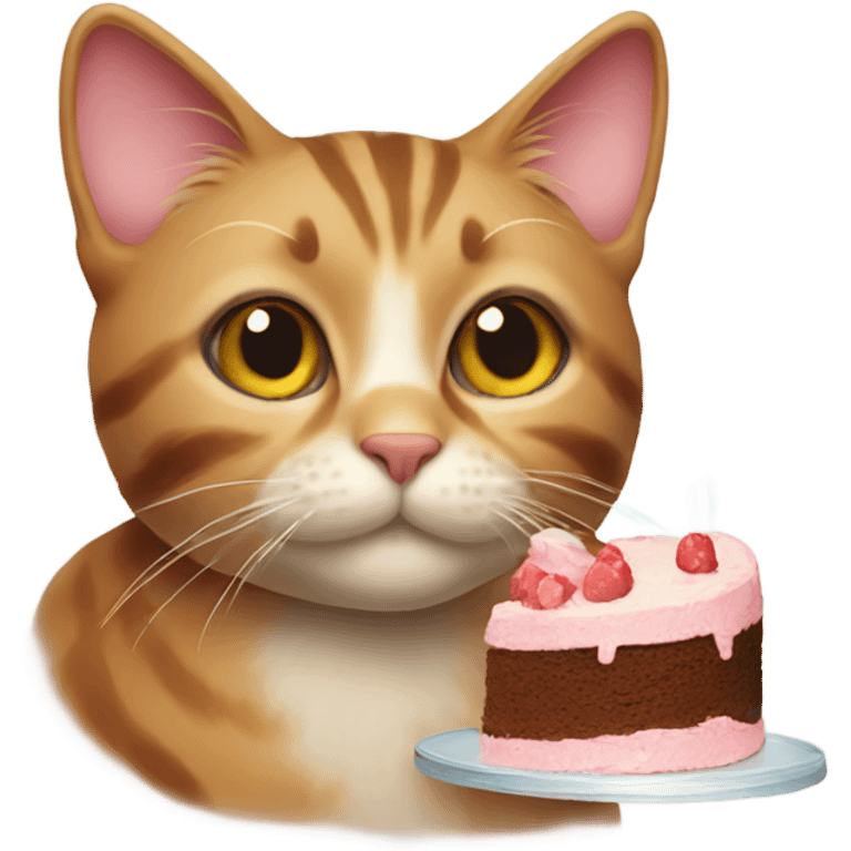 cat with cake emoji