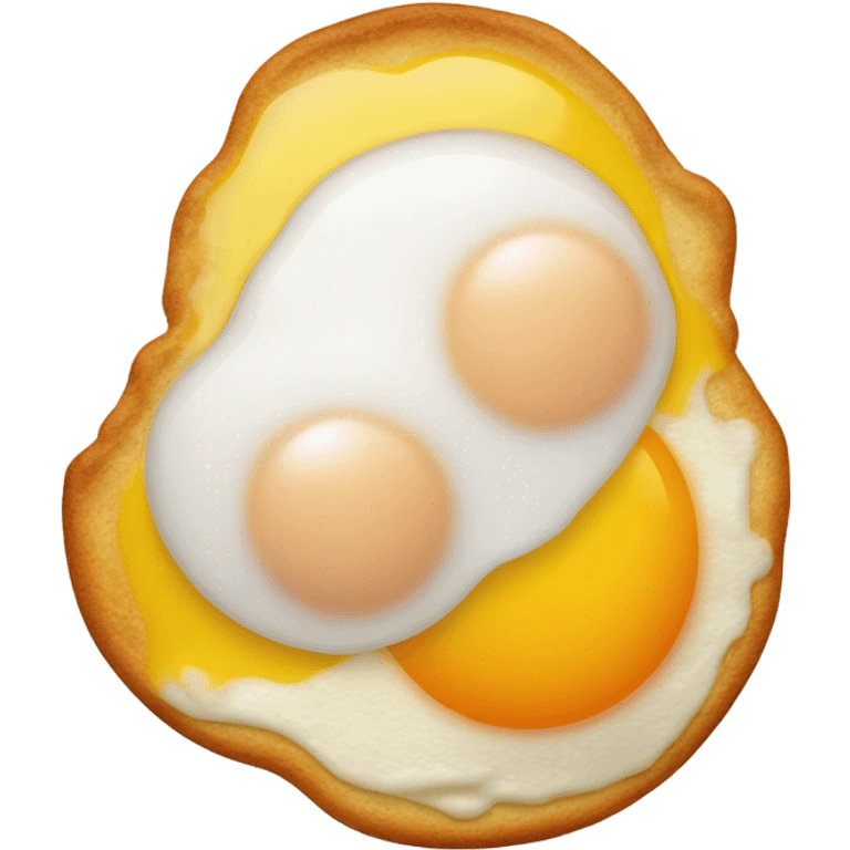 An exhausted fried egg emoji