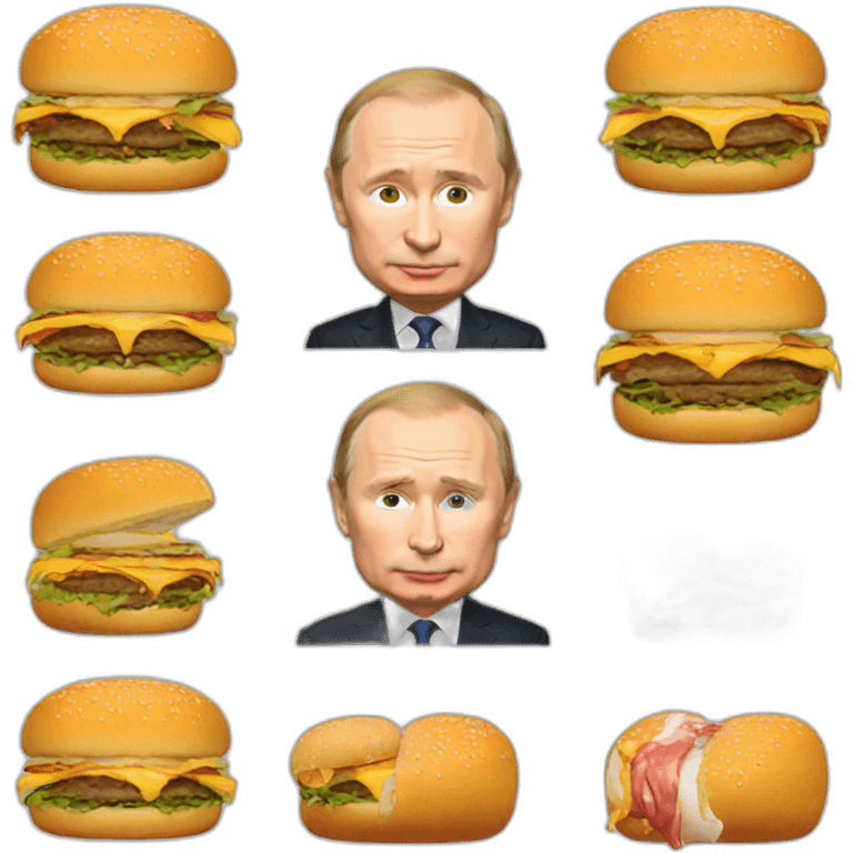 putin eat burger emoji