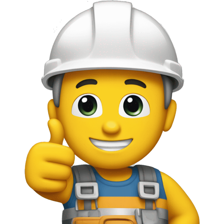 bob the builder with white helmet giving a thumbs up emoji