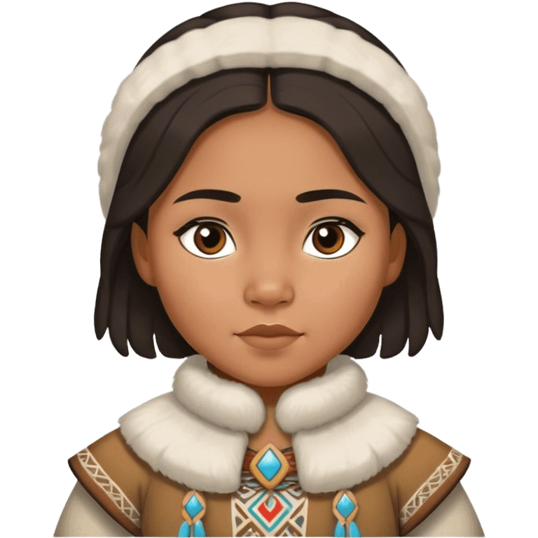 Inuit girl in traditional costume emoji