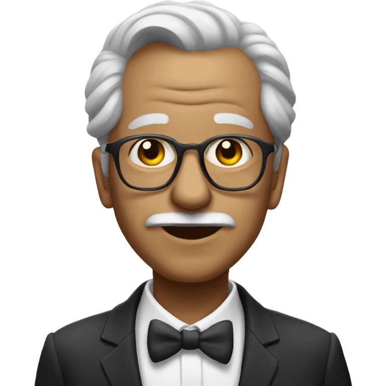 old man in formal suit spirit emoji