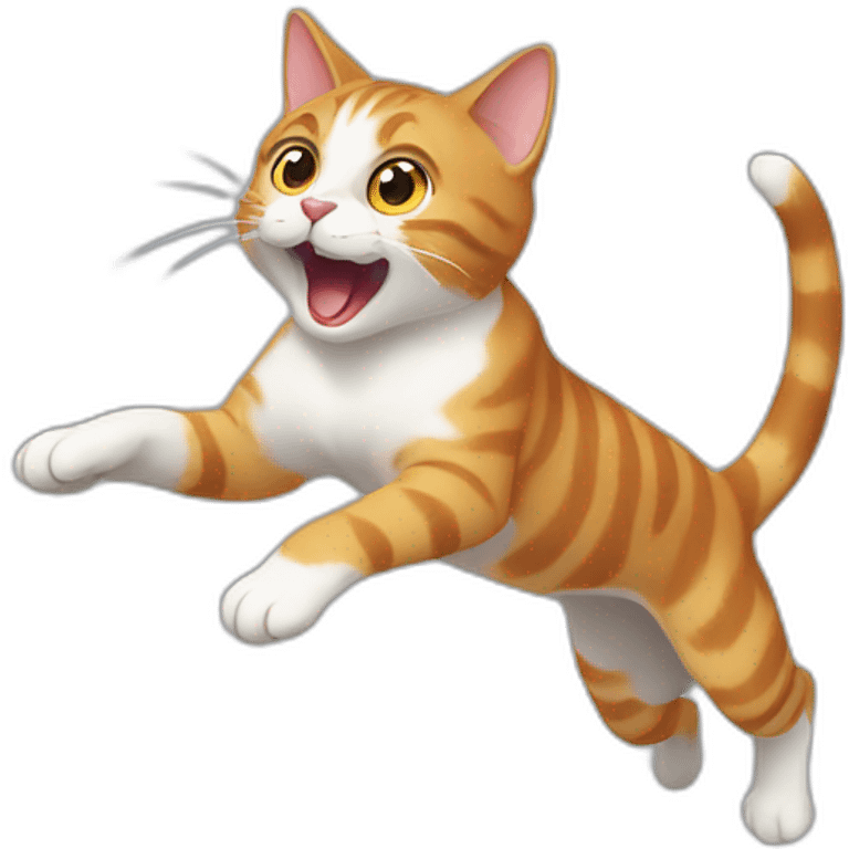 Cat jump emoji