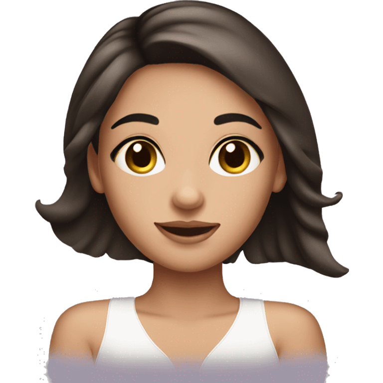 Skin care brunette girl emoji