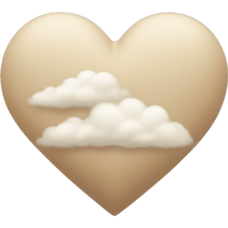 beige heart + cloud emoji