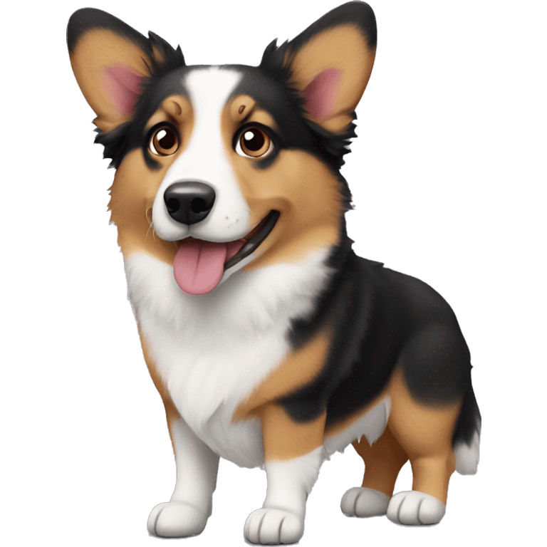 Corgie mixed with a Australian shepard emoji