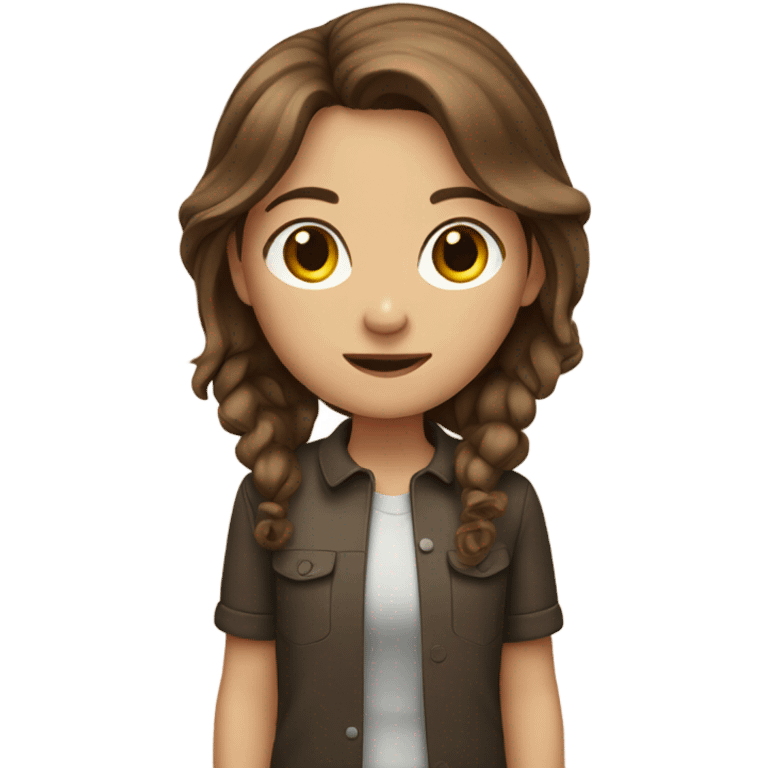 girl with brown hair in germany emoji