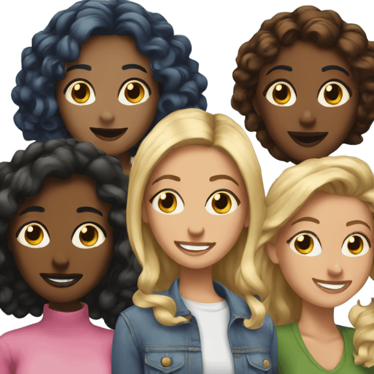 Five best girlfriends emoji