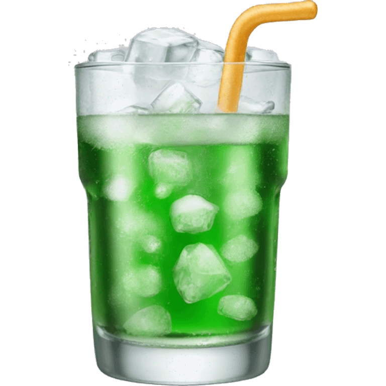 Glass of fizzy gingerale with ice  emoji