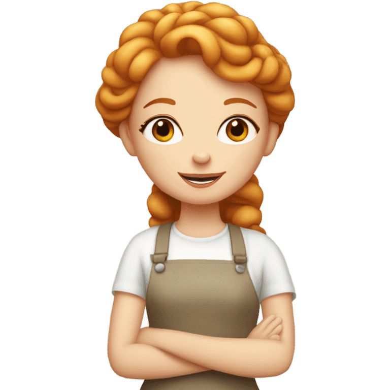 Cute ginger girl bakery  emoji