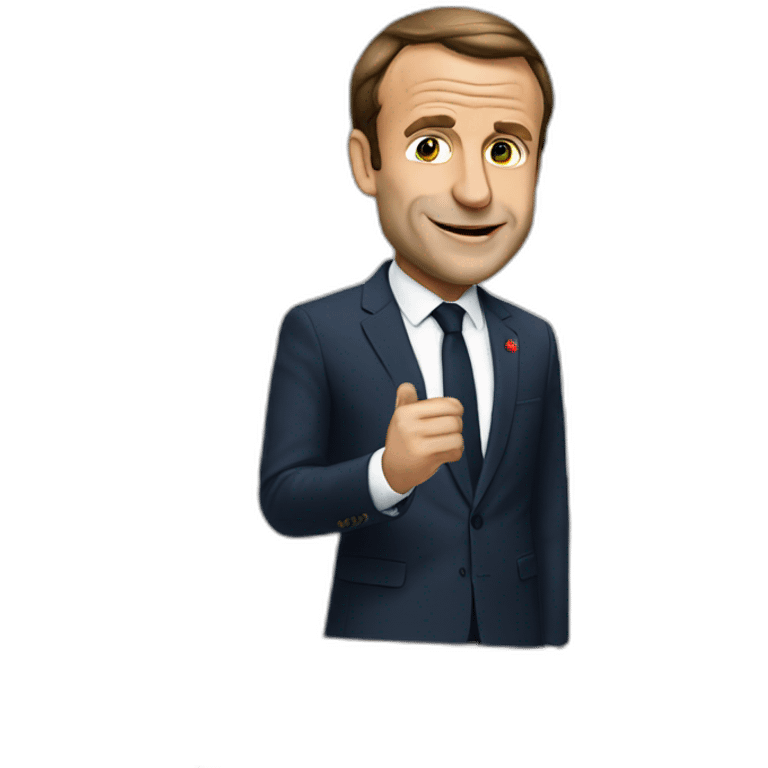 Macron en chat  emoji