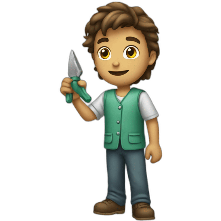 young mint apprentice yielding tool emoji