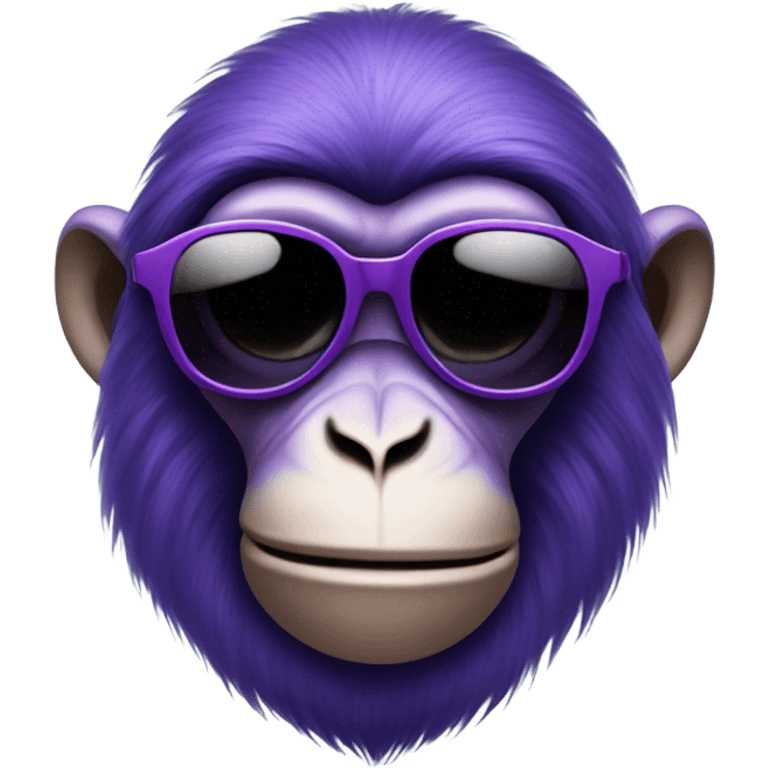 Purple monkey with sunglasses  emoji