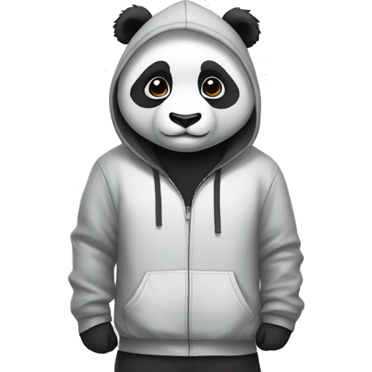 panda wearing a hoodie  emoji