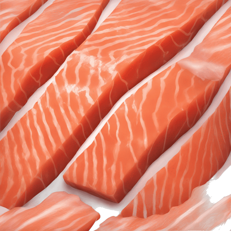 one piece of fillet salmon with skin emoji