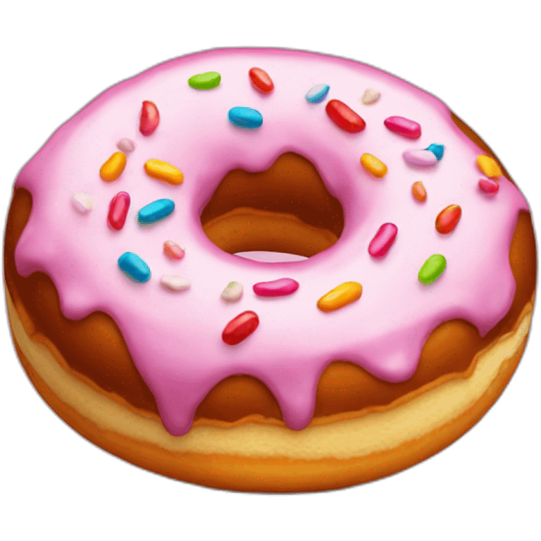 A donut sweetened with sugar emoji