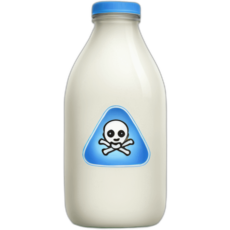 toxic sign on milk bottle emoji