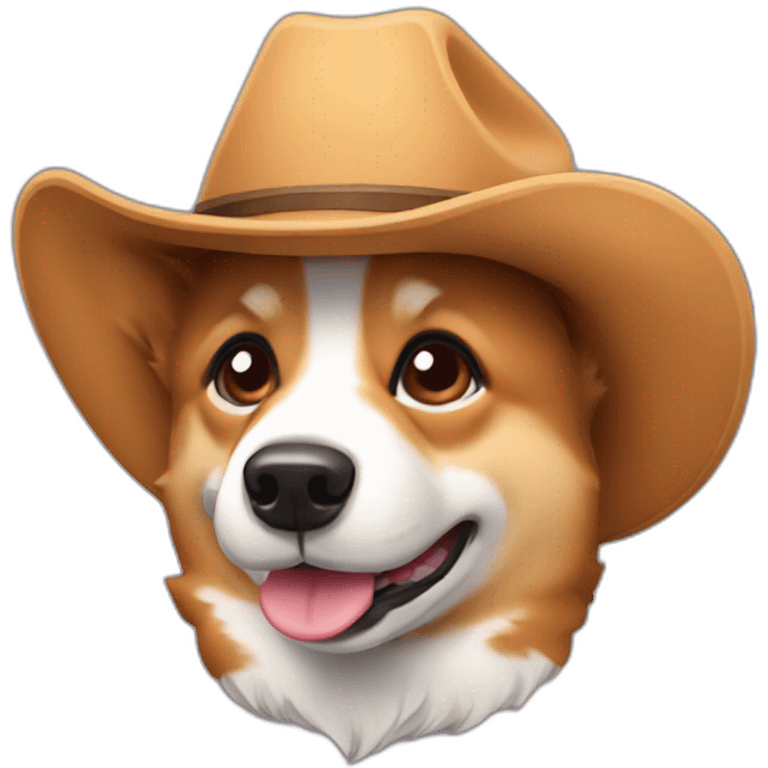 corgi with cowboy hat emoji